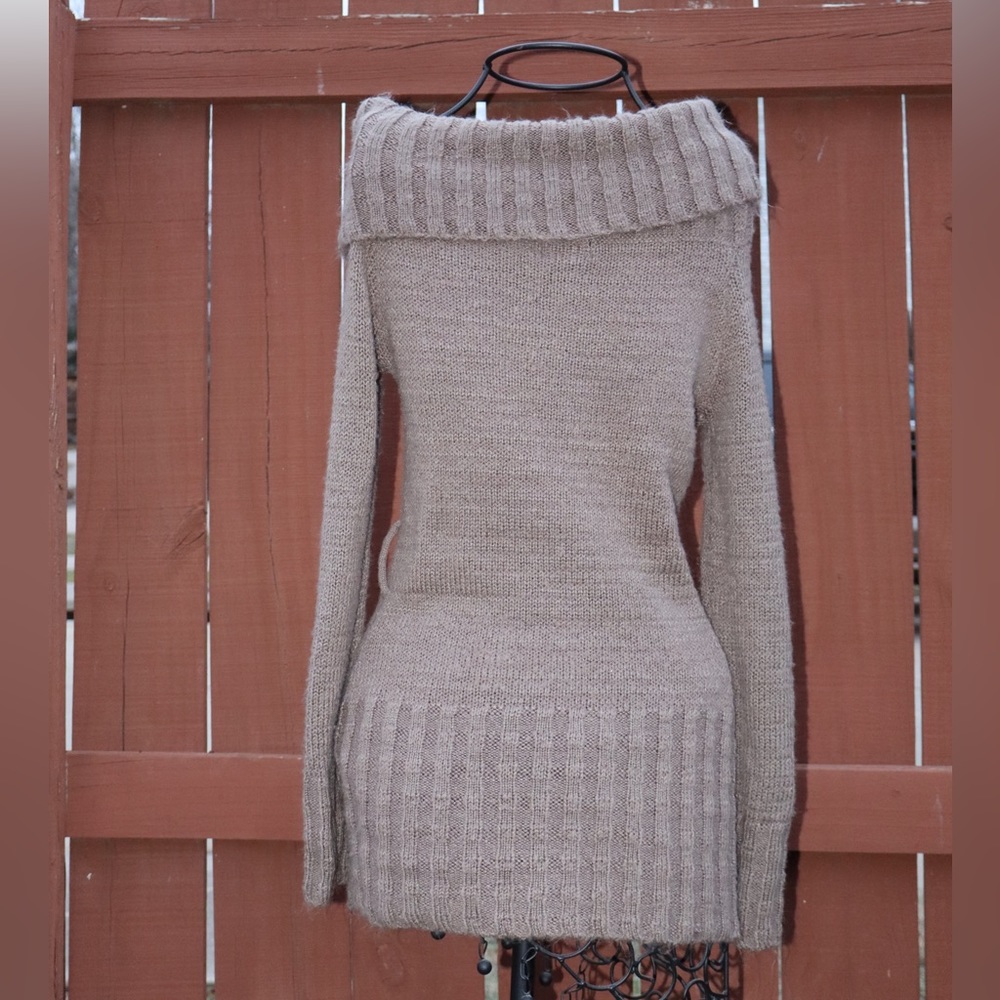 Wet Seal Off the Shoulder Sweater Dress - Picture 4 of 6